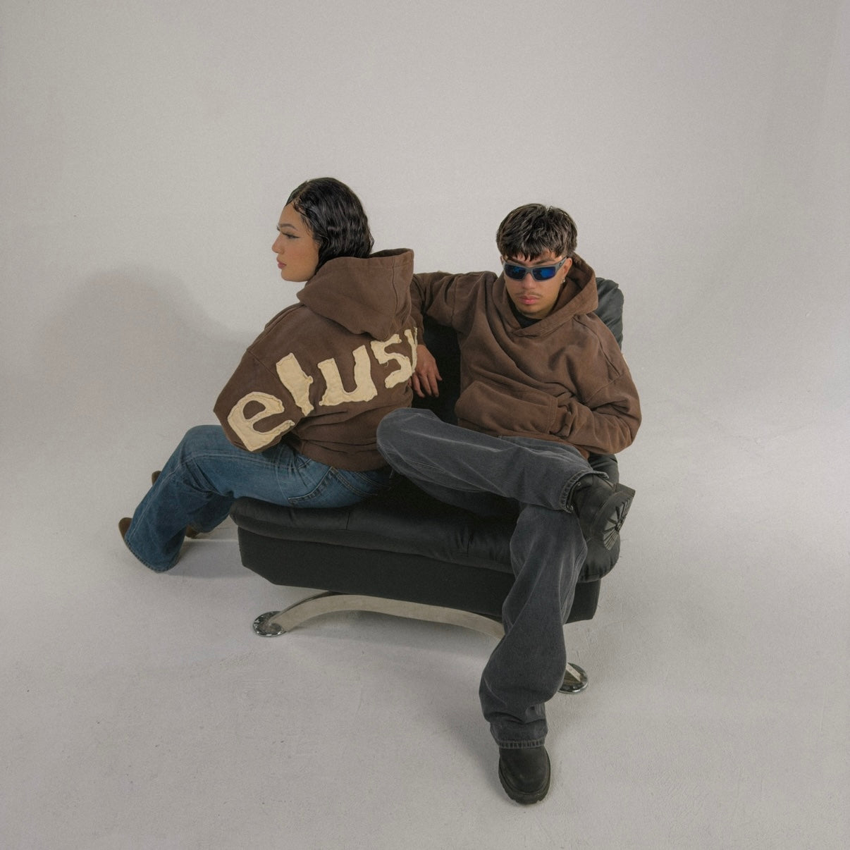 brown patch hoodie
