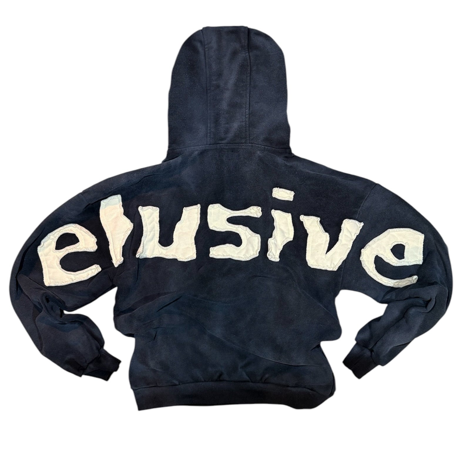 black patch hoodie