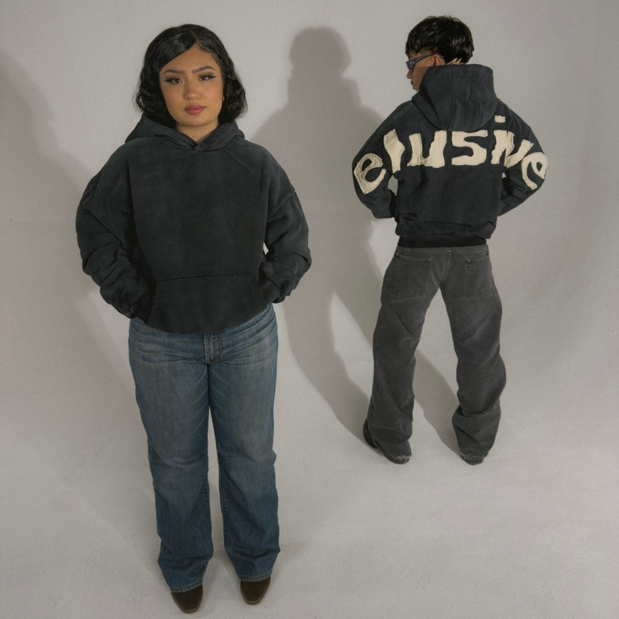 black patch hoodie